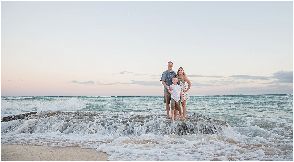 Oahu Sunset Family Session, Family Portrait Photographer, Haole Girl Photography
